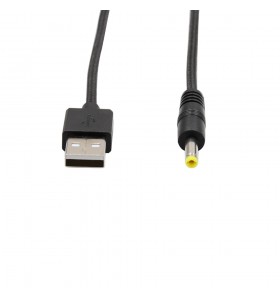 usb to dc4.0*1.7mm male  braid cable  24AWG OD3.2mm
